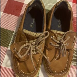 Toddler boys sperrys Velcro shoes size 12
